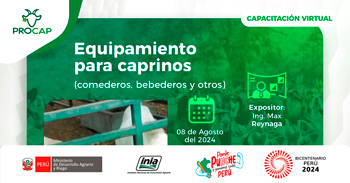 Capacitación online "Equipamiento para caprinos (comederos, bebederos y otros)" del INIA