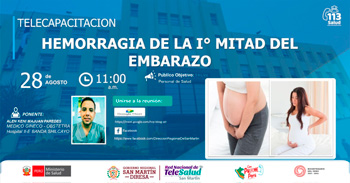 Capacitación online gratis "Hemorragia de la I° mitad del embarazo" de MINSA