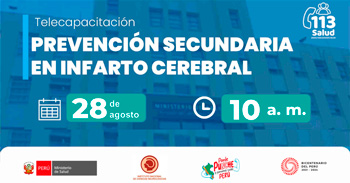 Capacitación online gratis "Prevención Secundaria en Infarto Cerebral" de MINSA