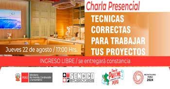 Charla presencial sobre  "Técnicas correctas para trabajar tus proyectos" SENCICO