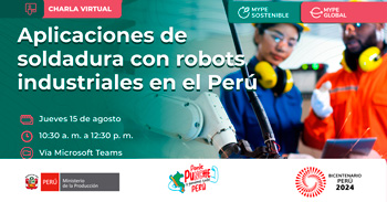 Charla  online "Aplicaciones de soldadura con robots industriales en el Perú" del PRODUCE