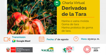 Charla online Derivados de la Tara Harina o vaina molida Goma de tara Harina proteica de goma de tara de Agro Rural