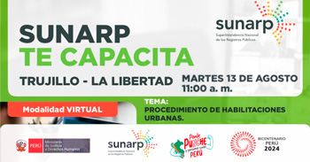 Charla online gratis "Procedimiento de habilitaciones urbanas"de la SUNARP