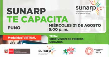 Charla online gratis "Subdivisión de predios urbanos" de la SUNARP