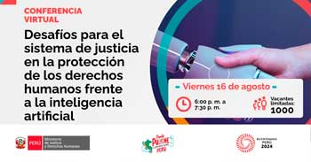 Conferencia online Desafíos para el sistema de justicia en La protección de Los derechos humanos frente a la IA