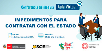 Conferencia online gratis "Impedimentos para contratar con el Estado" del OSCE