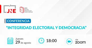 Conferencia online  "Integridad electoral y democracia" del JNE