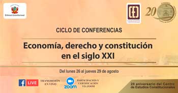 Conferencias online  "Economía, derecho y constitución en el siglo XXI" del CEC