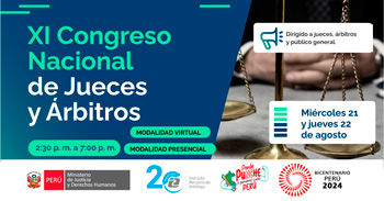 XI Congreso semipresencial Nacional de "Jueces y Árbitros" del MINJUSDH