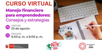 Curso online gratis "Manejo financiero para emprendedores: consejos y estrategias"  de PRODUCE