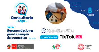 Evento online gratis "Recomendaciones para la compra de inmuebles"del MINJUSDH