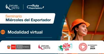 Seminario online gratis "Miércoles del Exportador" del PromPerú