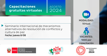 Seminario online  "Mecanismos alternativos de resolución de conflictos y cultura de paz" del CEJDH