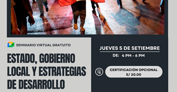 Seminario online gratis "Estado, gobierno local y estrategias de desarrollo"