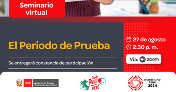 Seminario online gratis "El periodo de prueba" del MTPE