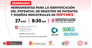 Seminario online Herramientas para la identificacion del potencial de registro de propiedad intelectual en mipymes