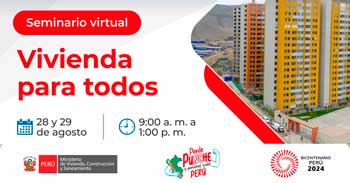 Seminario online "Vivienda para todos" del MINISTERIO DE VIVIENDA