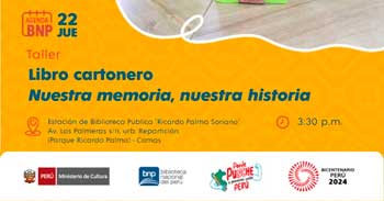 Taller presencial gratis "Libro cartonero, Nuestra memoria, nuestra historia" de la BNP