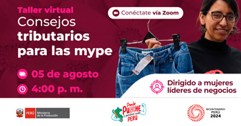 Taller  online "Consejos tributarios para las mype" del PRODUCE