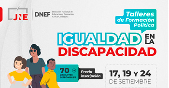 Talleres online de formación política "Igualdad en la discapacidad" de la JNE