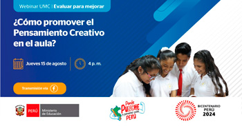 Webinar online "¿Cómo promover el Pensamiento Creativo en el aula?" del MINEDU