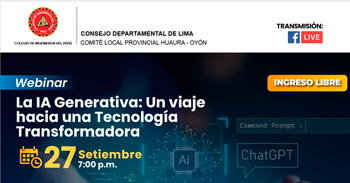 Webinar online gratis "La IA generativa: un viaje hacia una tecnología transformadora"