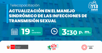  Capacitación online gratis "Actualización en el Manejo Sindrómico de las Infecciones de Transmisión"  de MINSA