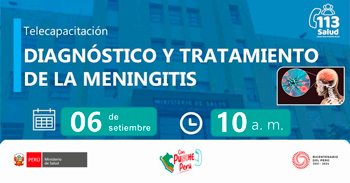 Capacitación online gratis "Diagnóstico y tratamiento de la meningitis"  de MINSA