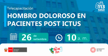 Capacitación online gratis "Hombro Doloroso en Pacientes POST ICTUS" de MINSA