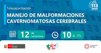 Capacitación online gratis "Manejo de malformaciones cavernomatosas cerebrales" de MINSA