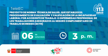 Capacitación online gratis "Proyecto de Norma Técnica de Salud "  de MINSA