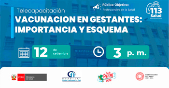 Capacitación online gratis "Vacunacion en gestantes: importancia y esquema" del  MINSA