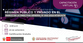 Capacitación online gratis "La virtualización de la negociación colectiva en el régimen público y privado" 