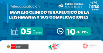 Capacitación online "Manejo clínico terapéutico de la leishmania y sus complicaciones"  del  MINSA