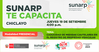 Charla presencial gratis "Caducidad de medidas cautelares en el registro de propiedad vehicular" 