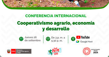 Conferencia online "Cooperativismo agrario, economía y desarrollo" de MIDAGRI