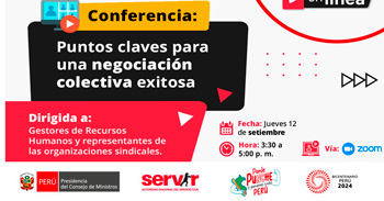 Conferencia online "Puntos claves para una negociación colectiva exitosa" del SERVIR