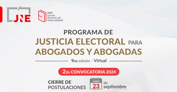  Programa de Justicia Electoral para Abogados y Abogadas - Convocatoria 2024 JNE