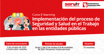 Curso E-learning  "Implementación del proceso de Seguridad y Salud en el Trabajo en las entidades públicas"