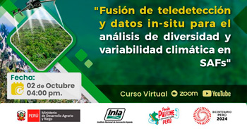 Curso online  Fusión de teledetección y datos in-situ para el análisis de diversidad y variabilidad climática en SAFs