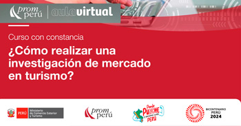 Curso online gratis"¿Cómo realizar una investigación de mercado en turismo?" de PromPerú