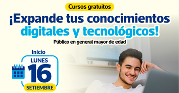 Curso  online gratis  "Expande tus conocimientos digitales y tecnológicos" de la Municipalidad de Lima