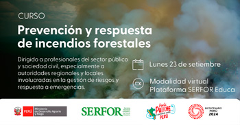 Curso online "Prevención y respuesta de incendios forestales" del SERFOR