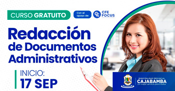 Curso online gratis "Redacción de documentos administrativos" de la Municipalidad de Cajabamba