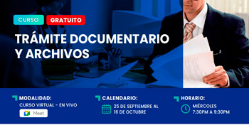  Curso online gratis "Trámite documentario y archivos" de INGENIA CYC