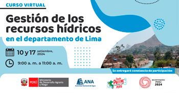 Curso online "Gestión de Recursos Hídricos en el departamento de Lima!" de la ANA