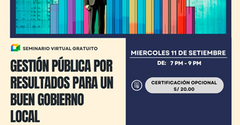 Seminario online gratis "Gestión Pública por Resultados para un Buen Gobierno Local"