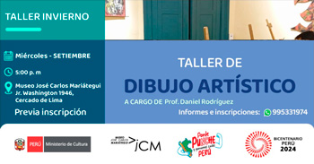 Taller presencial "Dibujo artístico"  del Museo José Carlos Mariátegui