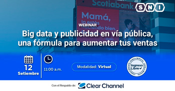 Webinar online "Big Data y publicidad en vía pública, una fórmula para aumentar tus ventas" de la SNI