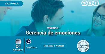 Webinar online "Gerencia de emociones"  de la SNI